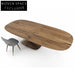 Premium North American Oval Black Walnut Solid Wood Dining Table for Kitchens