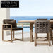 Premium Outdoor Solid Teak Wood Dining Set with Rattan Wicker Chairs