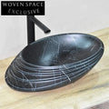 Premium Oval Ceramic Bathroom Vessel Sink, Modern Hand Wash Lavabo Basin