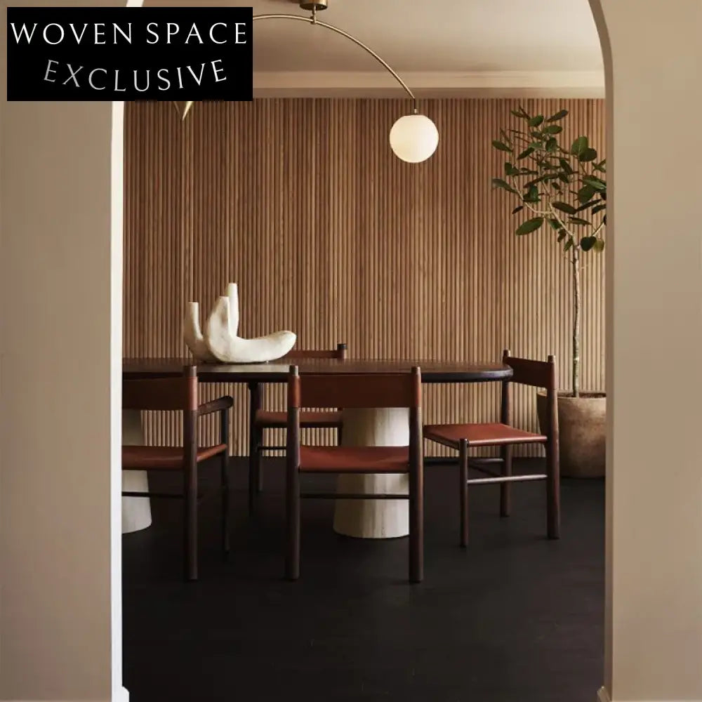 Premium Retro Solid Wood Saddle Leather Armrest Dining Chair Home Restaurant