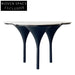 Premium Round Marble Top Dining Table with Modern Metal Base