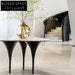 Premium Round Marble Top Dining Table with Modern Metal Base