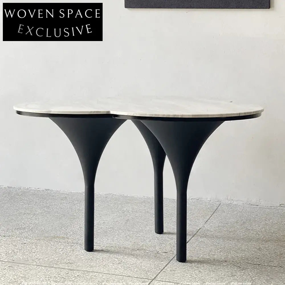 Premium Round Marble Top Dining Table with Modern Metal Base