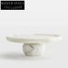 Premium Round White Marble Decorative Display Serving Tray for Elegant Home