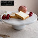 Premium Round White Marble Decorative Display Serving Tray for Elegant Home