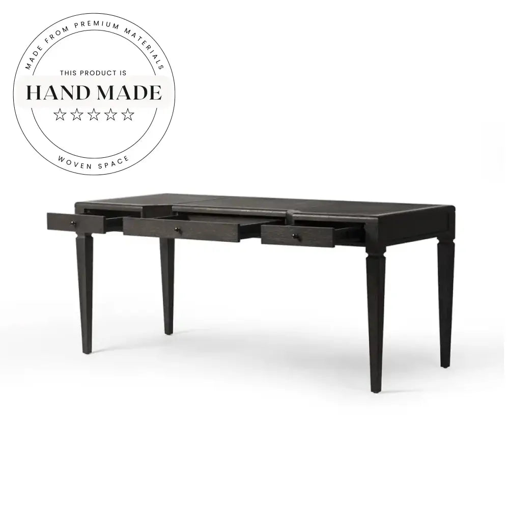 Premium Solid Oak Retro Villa Executive Office Writing Desk