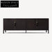 Premium Solid Oak Wood 4-Door Modern Extendable Console Sideboard Storage Cabinet