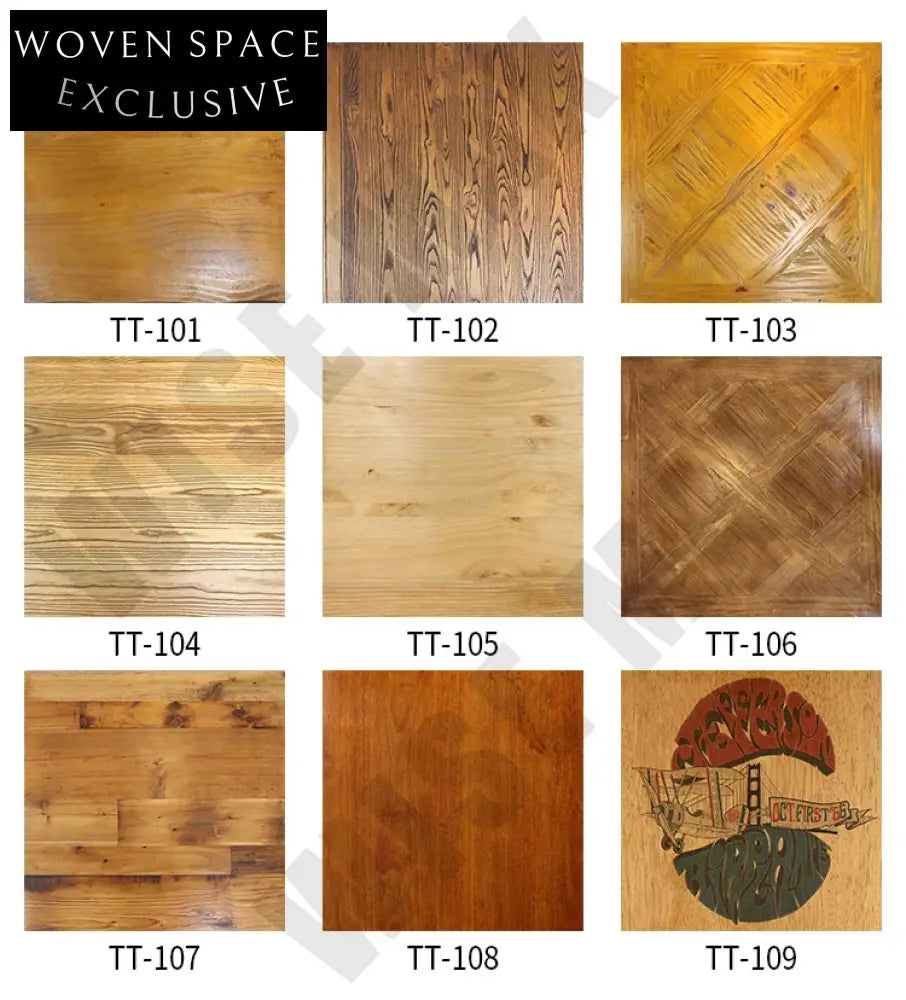 Premium Solid Oak Wood Antique Style Restaurant Dining Table Top 1.57-inch Thick