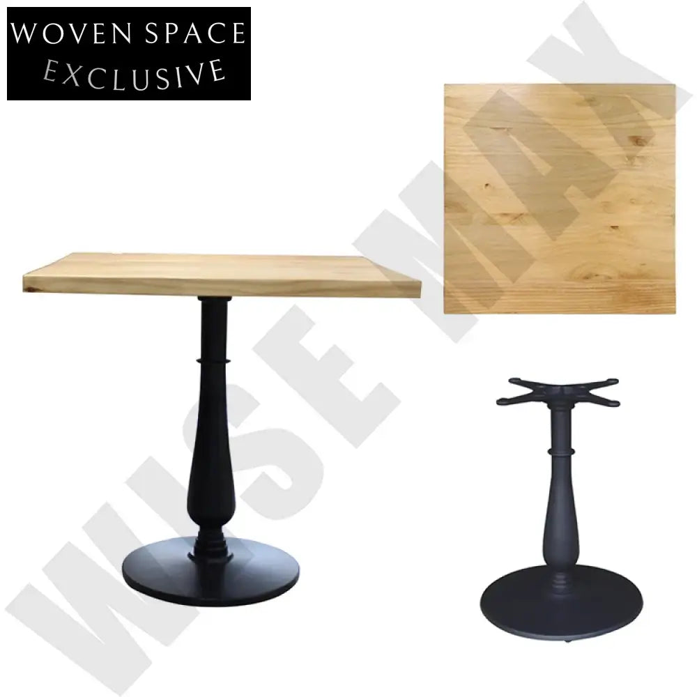 Premium Solid Oak Wood Antique Style Restaurant Dining Table Top 1.57-inch Thick