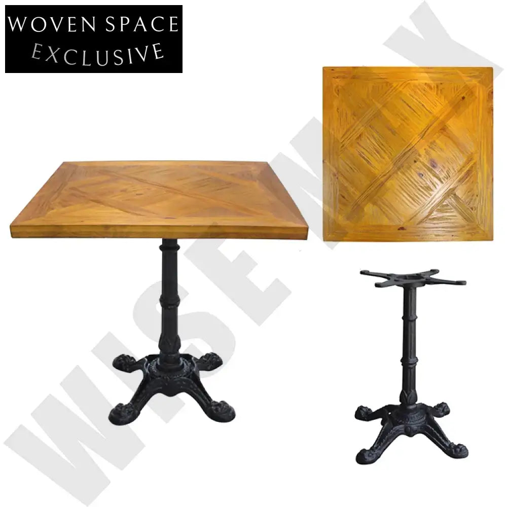 Premium Solid Oak Wood Antique Style Restaurant Dining Table Top 1.57-inch Thick