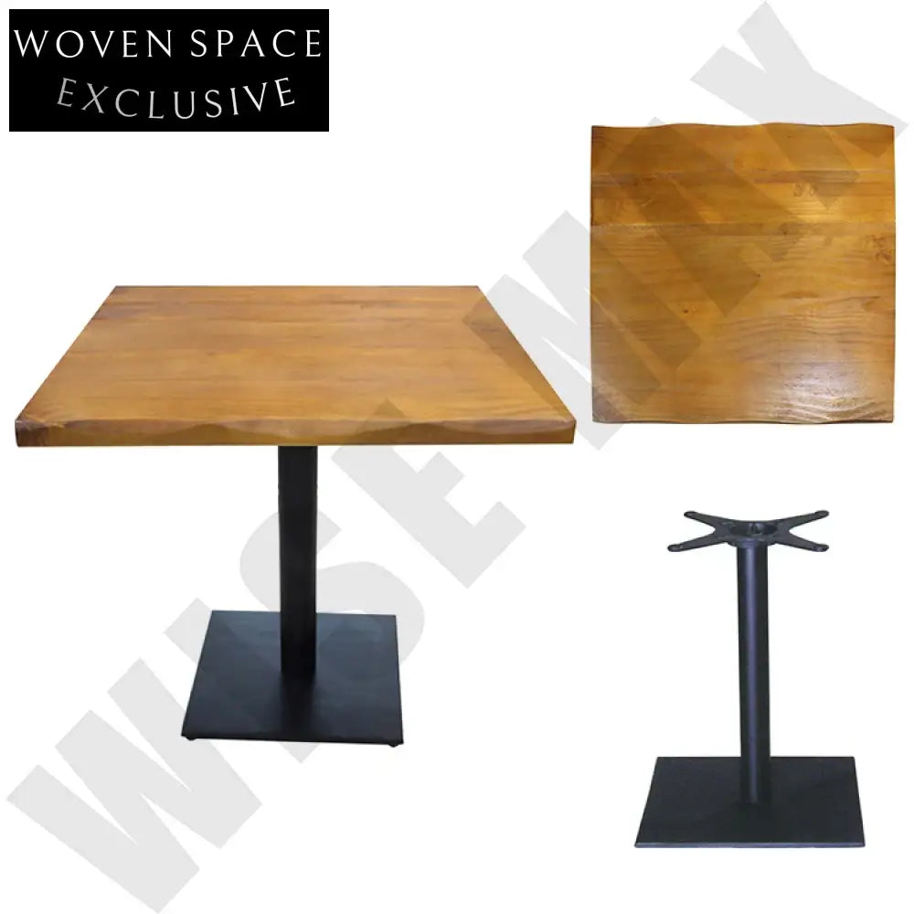 Premium Solid Oak Wood Antique Style Restaurant Dining Table Top 1.57-inch Thick