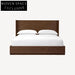 Premium Solid Oak Wood Bed Frame, Modern Minimalist Design, High Headboard