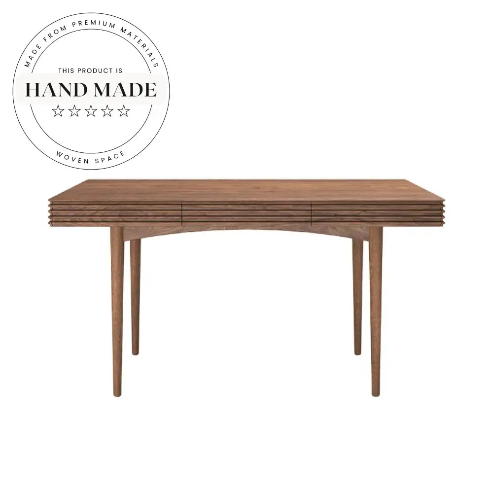 Premium Solid Walnut Wood Modern Studio Home Office Writing Desk