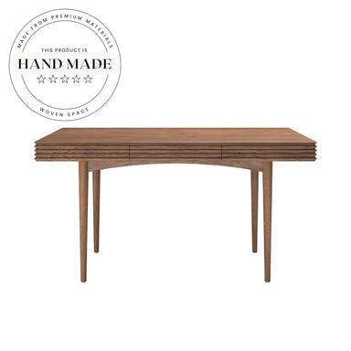 Premium Solid Walnut Wood Modern Studio Home Office Writing Desk