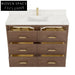Premium Solid Wood Bathroom Vanity Cabinet with Soft-Close Drawers & Countertop