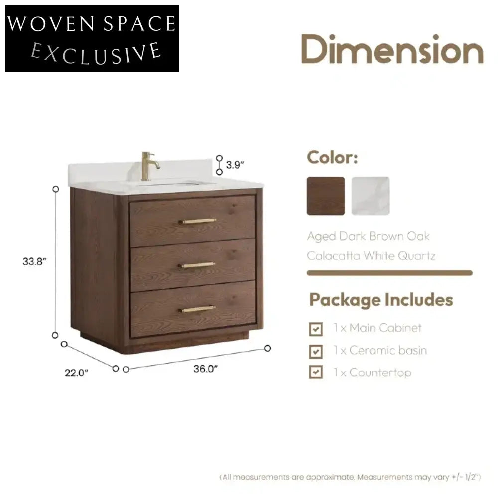 Premium Solid Wood Bathroom Vanity, Soft-Close Drawers, Integrated Sink, Modern Style