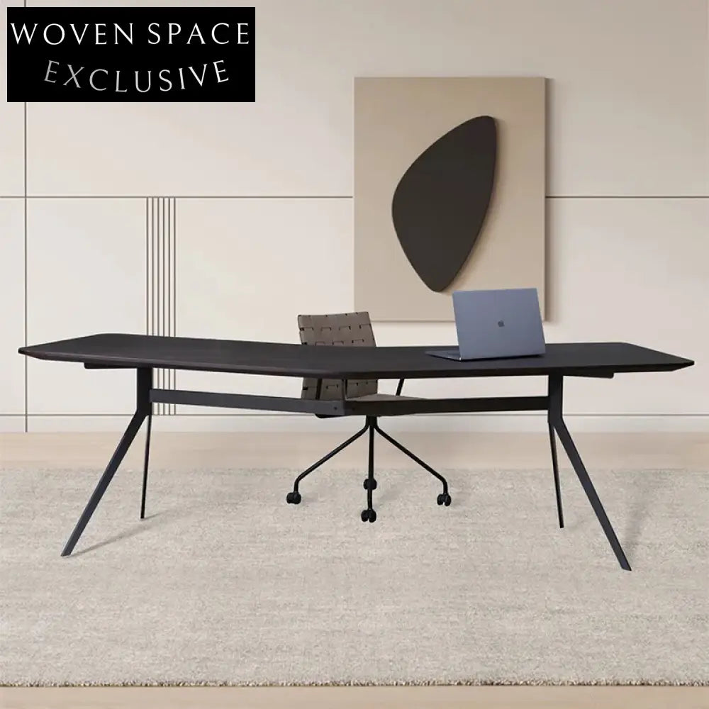 Premium Solid Wood L-Shaped Corner Office Computer Desk with Sturdy Metal Legs