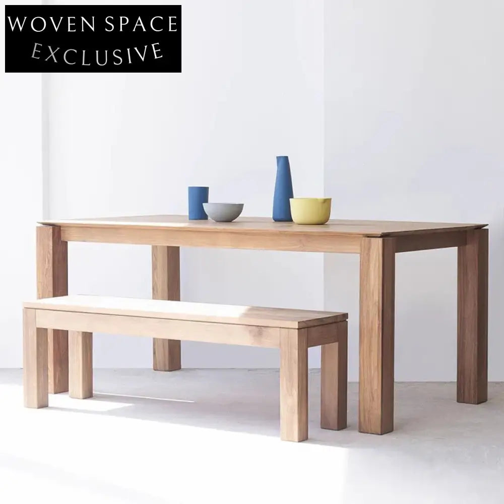 Premium Solid Wood Modern Dining Table for Home Restaurant Hotel Cafe