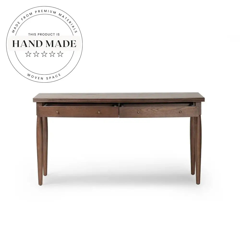 Premium Solid Wood Modern Executive Writing Brown Computer Office Desk