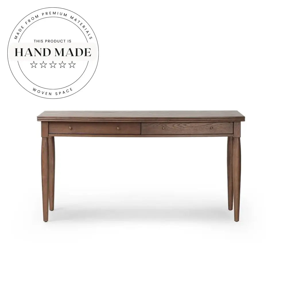 Premium Solid Wood Modern Executive Writing Brown Computer Office Desk