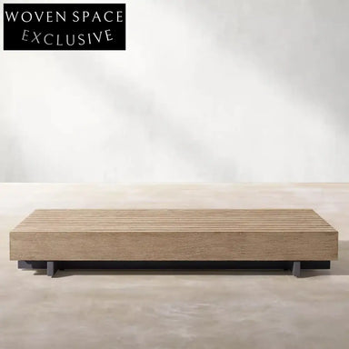 Premium Teak Solid Wood Slab Outdoor Patio Garden Coffee Side Table