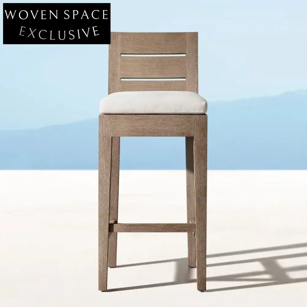 Premium Teak Wood Outdoor Bar Set: Stylish High Chairs and Table