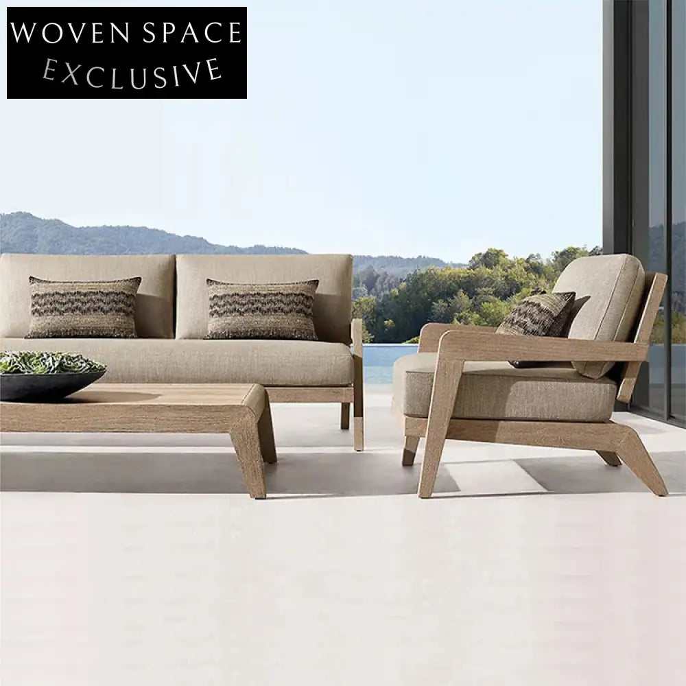 Premium Teak Wood Outdoor Coffee Table for Patio, Garden & Restaurant