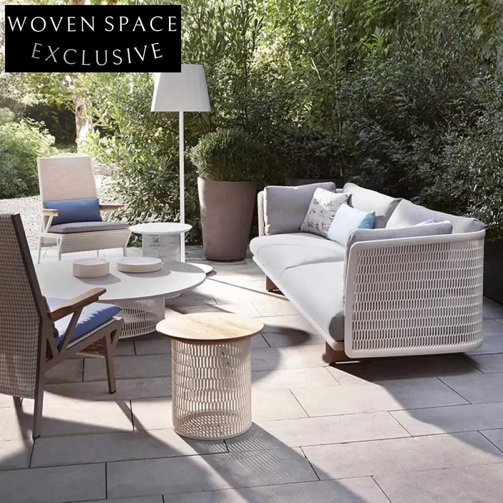 Premium Teak Wood Outdoor Modular Sofa Set with All-Weather Cushions