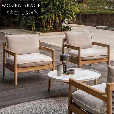 Premium Teak Wood Outdoor Sofa Set for Modern Garden Living