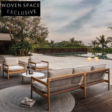 Premium Teak Wood Outdoor Sofa Set for Modern Garden Living