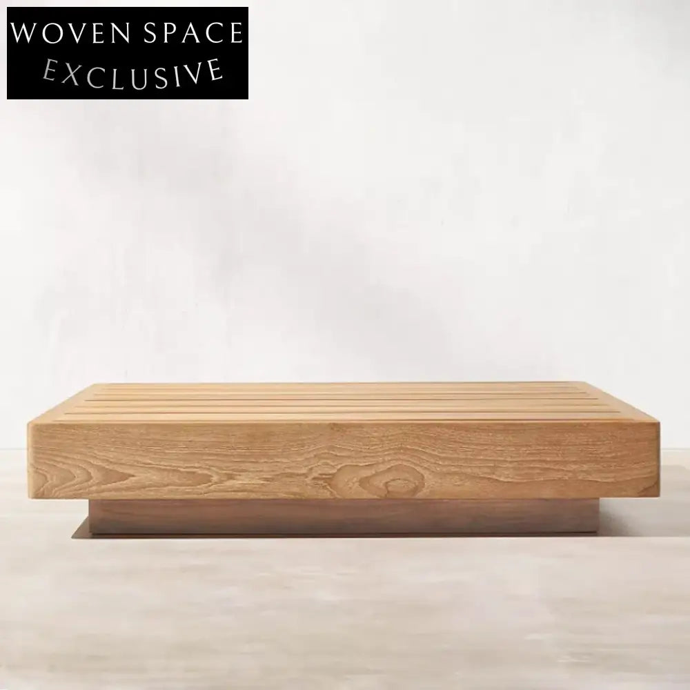 Premium Teak Wood Outdoor Square Coffee Table for Patio & Garden Spaces