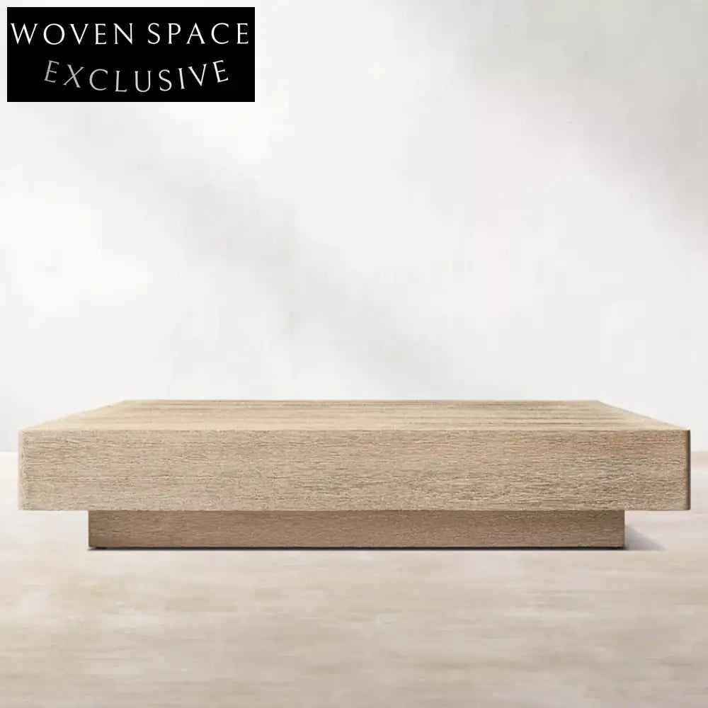 Premium Teak Wood Outdoor Square Coffee Table for Patio & Garden Spaces