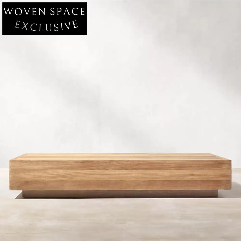 Premium Teak Wood Outdoor Square Coffee Table for Patio & Garden Spaces