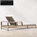 Premium Teak Wood Outdoor Sunbed Daybed with Adjustable Headrest for Garden Patio Relaxation