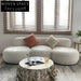 Premium Teddy Fabric Modular Sofa: Comfortable Three-Seat Sectional Lounge Couch
