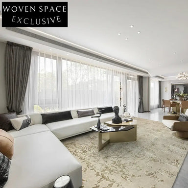 Premium Thick Hand-Woven Tencel Solid Color Modern Home Area Rug