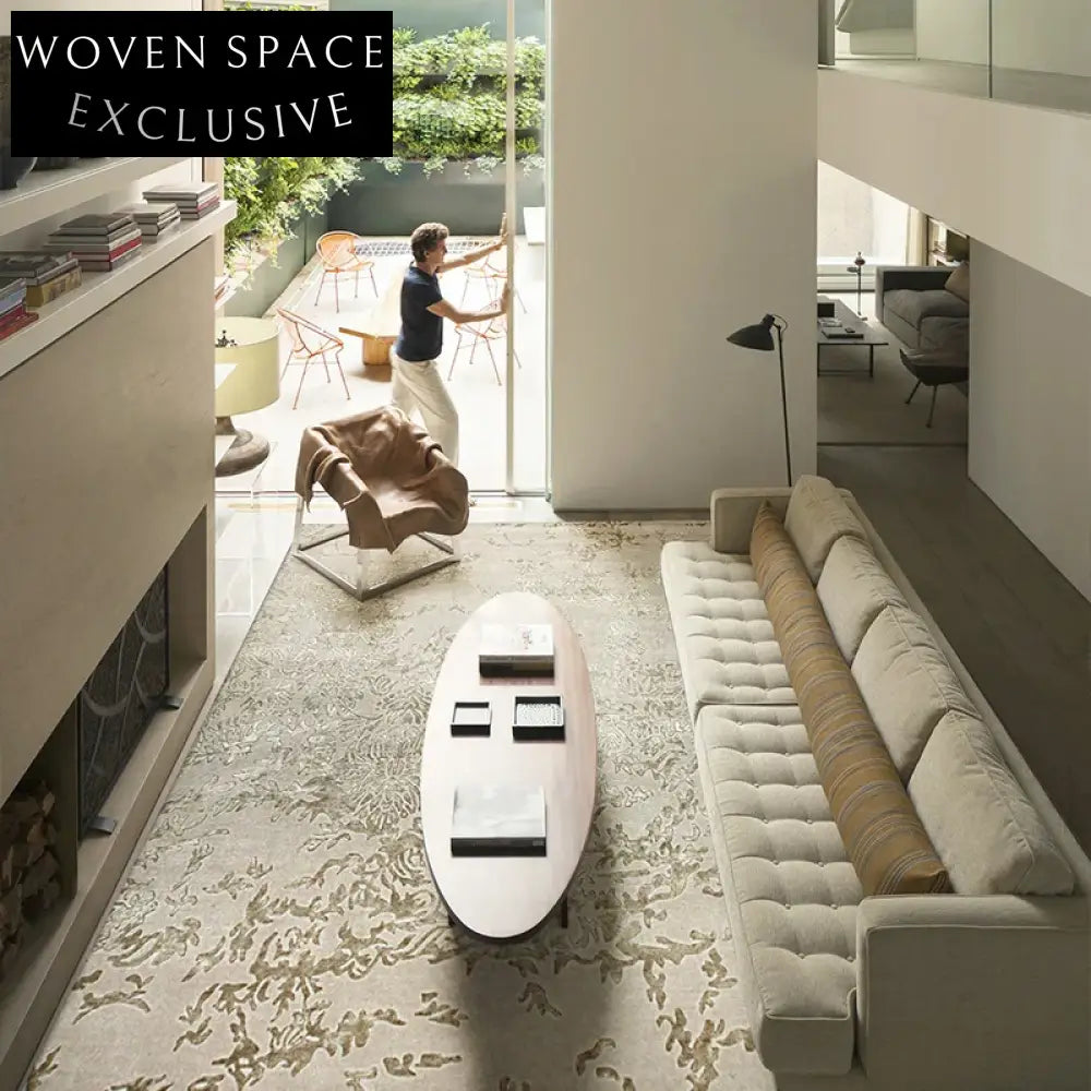 Premium Thick Hand-Woven Tencel Solid Color Modern Home Area Rug