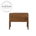 Premium Walnut Wood Two Drawer Wide Nordic Modern Bedside Table