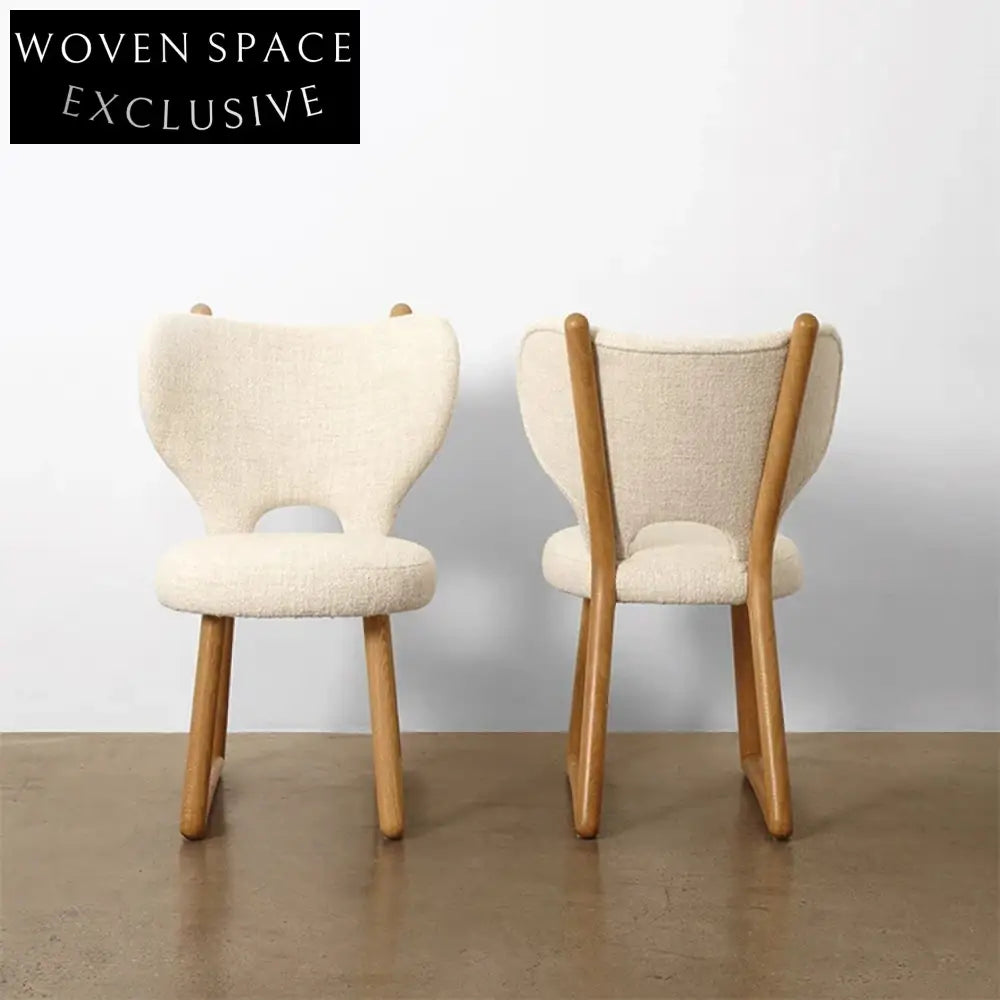 Premium Wooden Frame Upholstered Dining Chair, Comfortable Restaurant Armless Seating Solution