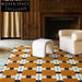Premium Wool French Vintage Check Pattern Living Room Area Rug