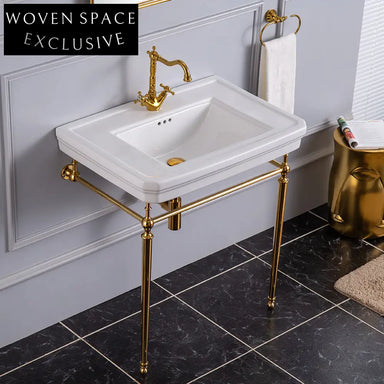 Prewdence Dietao 3-Hole Bracket Basin Pure Copper Frame Titanium color bracket single hole set 810*555