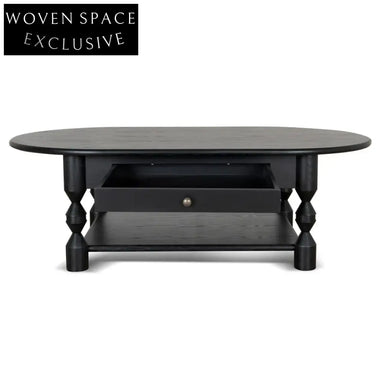Primrose 1.4m Oval Coffee Table - Black