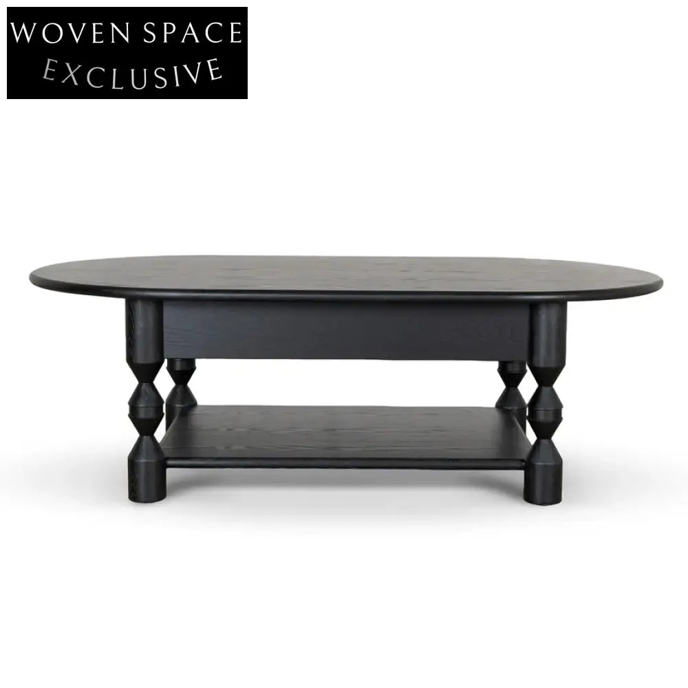 Primrose 1.4m Oval Coffee Table - Black Coffee Table