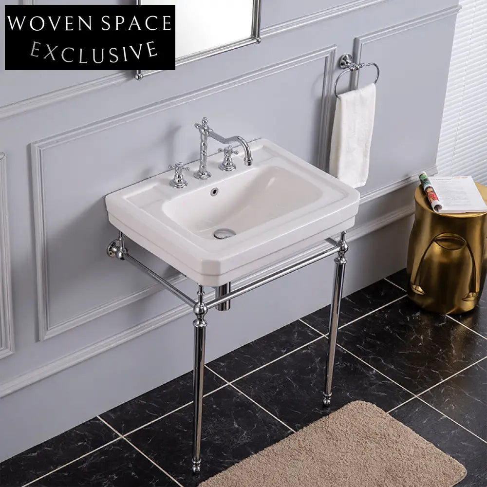 Prudenzia Norse Light Luxury Copper Basin Set Chrome plated three hole set-18H03