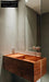 Quinn Red Travertine Luxury Bathroom Cabinet with Integrated Basin