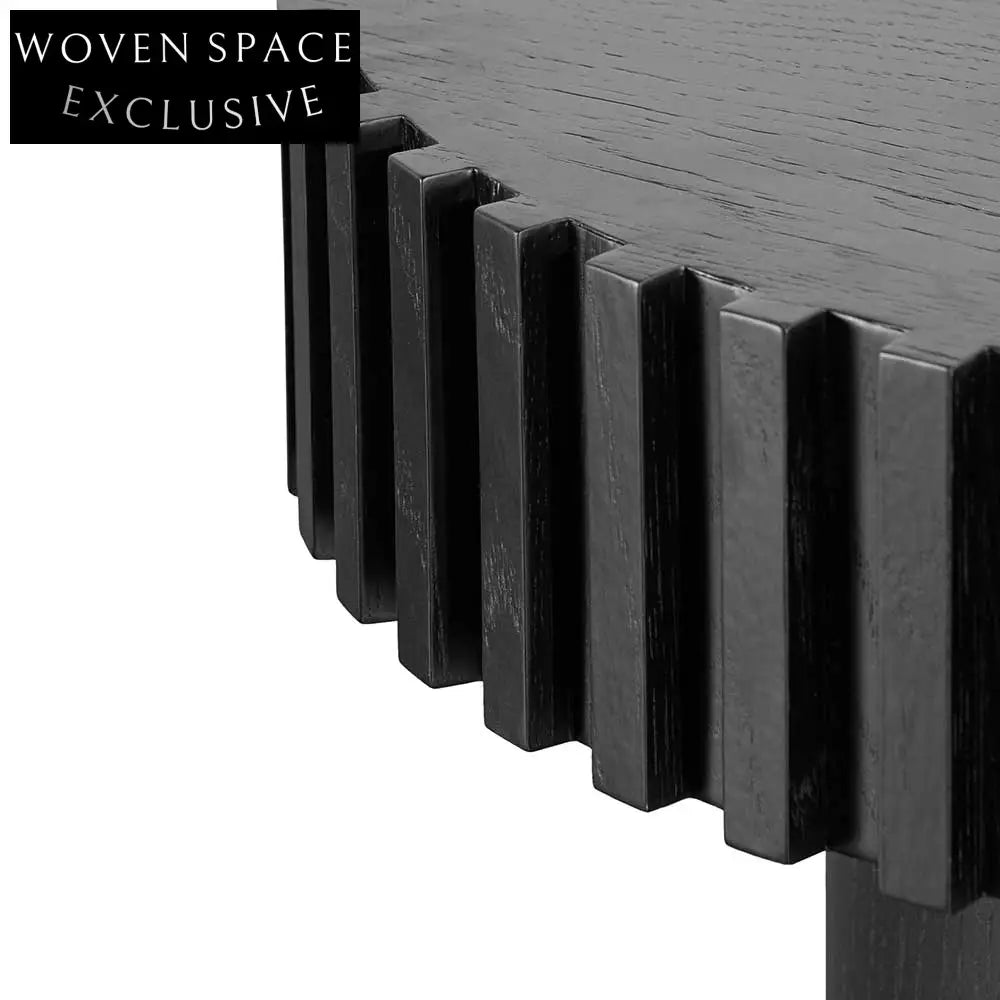 Quintin 1.4m Wooden Coffee Table - Black Coffee Tables