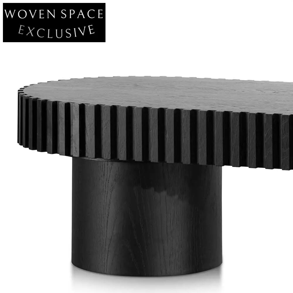 Quintin 1.4m Wooden Coffee Table - Black Coffee Tables