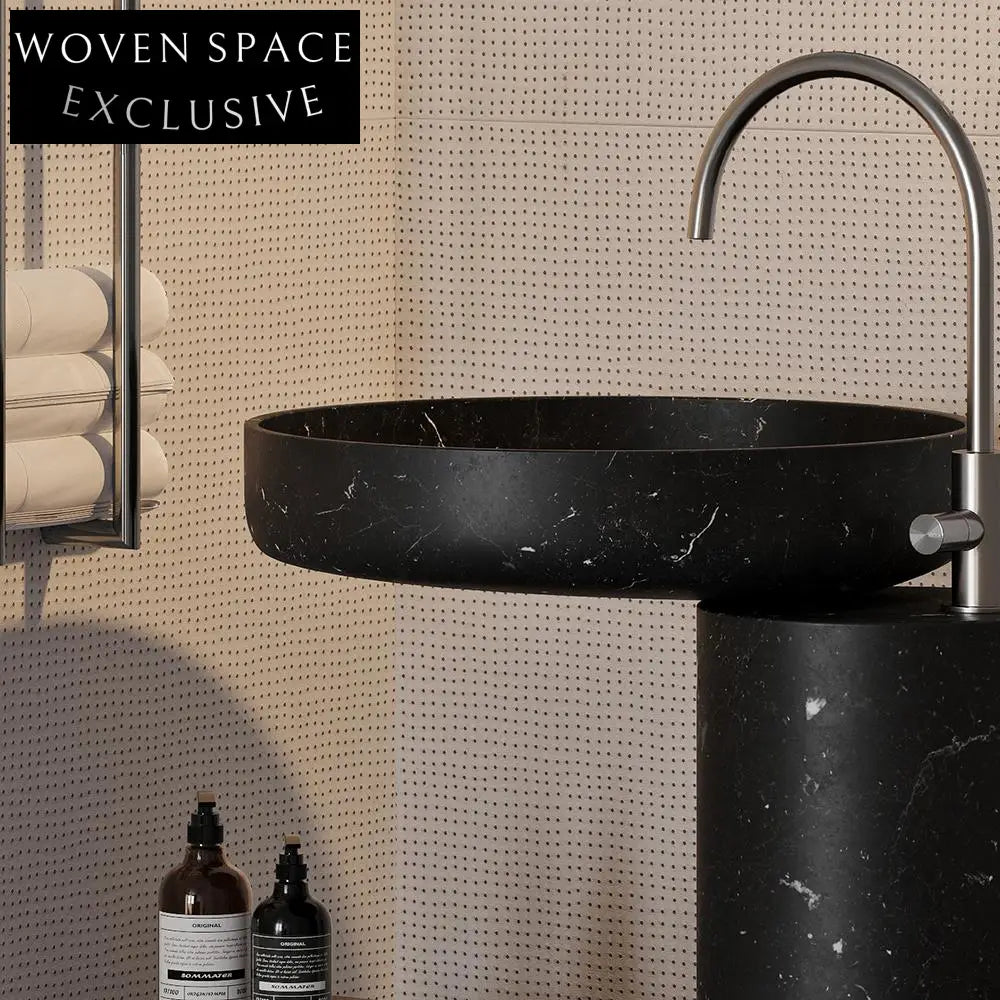 Rae Medieval Marble Pedestal Sink