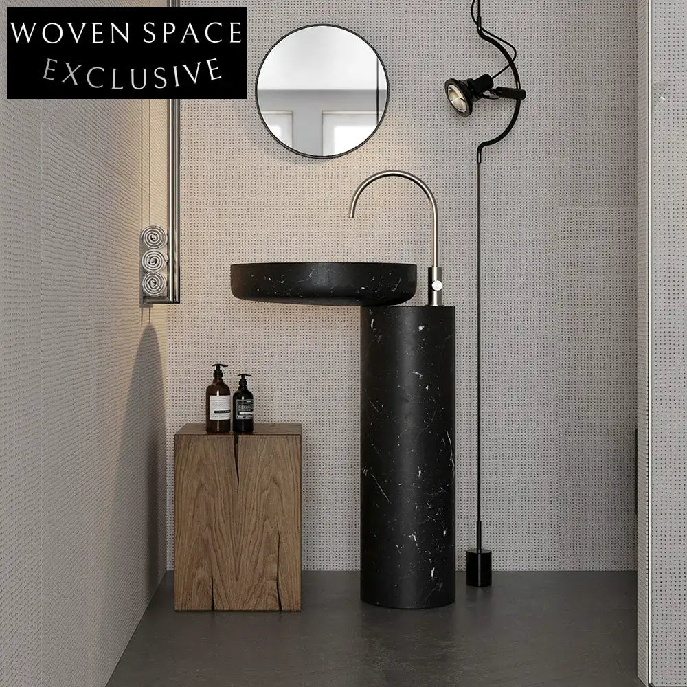 Rae Medieval Marble Pedestal Sink