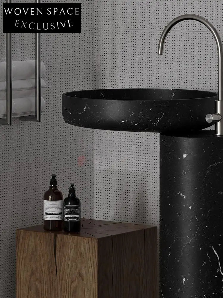 Rae Medieval Marble Pedestal Sink